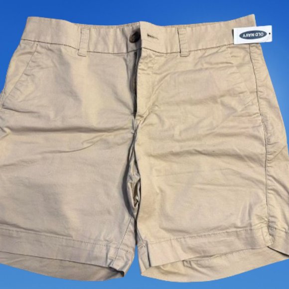 Mid-Rise Twill Everyday Shorts for Women - 7-inch inseam  (2) - Picture 1 of 3
